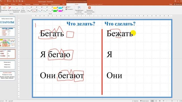 Русский язык. 4 класс. -Разбор слова по составу Глаголы смотреть онлайн