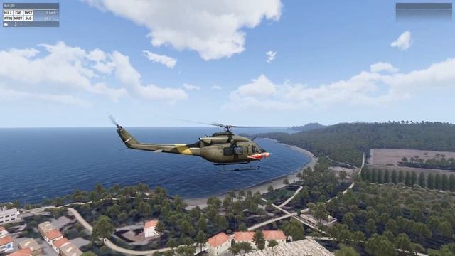 Arma 3 - Bell 206 - смотр карты - Porquerolles Island смотреть онлайн