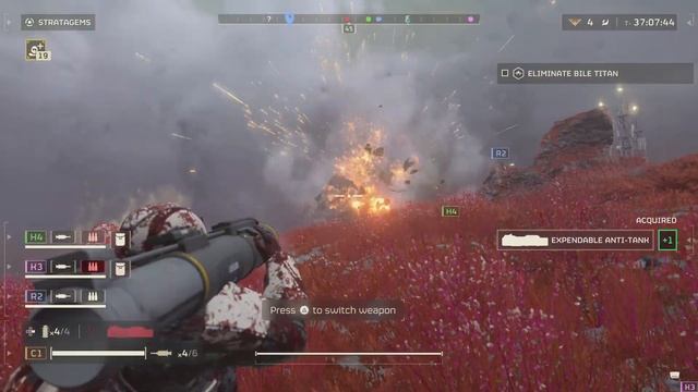 HELLDIVERS 2 The Automaton War Continues/ Hunting A Bile Titan смотреть онлайн