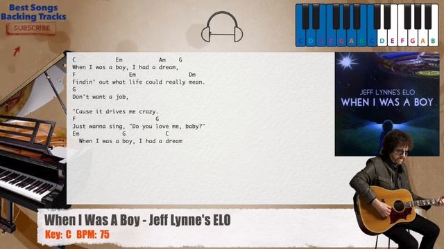🎹 When I Was A Boy - Jeff Lynne's ELO Piano Backing Track with chords and lyrics смотреть онлайн