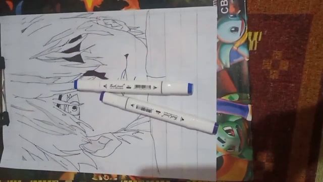 drawing gojo satouro from jujutsu kaizen 🤗 смотреть онлайн