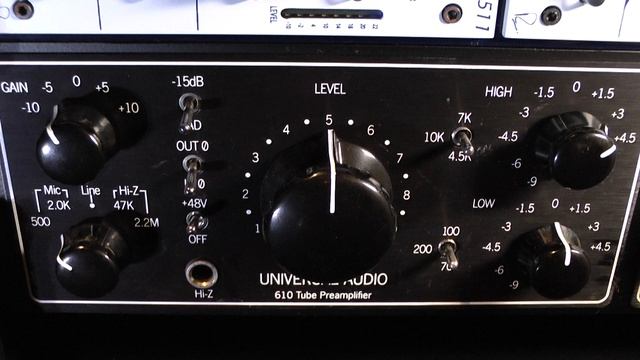 Mic Pre Amp Comparison Universal Audio LA610MkII Vs API512c