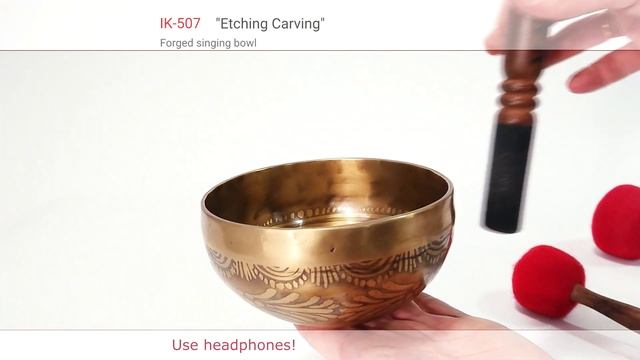 IK-507 Кованая поющая чаша "Etching Carving". Тест смотреть онлайн