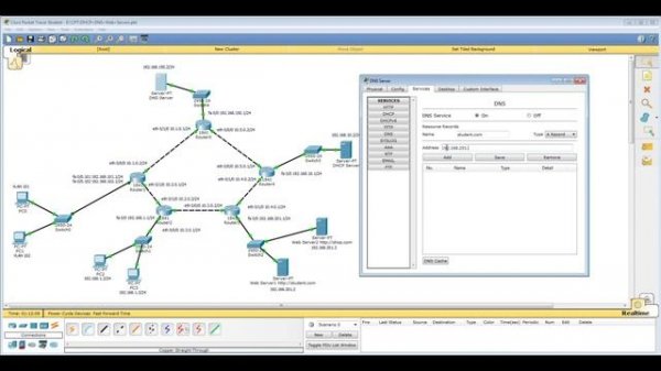 Урок 32 Cisco Packet Tracer. Строим сеть с DHCP, DNS и Web серверами