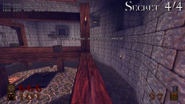 Quake Remastered [4K] | All Secrets | E4M6 The Pain Maze