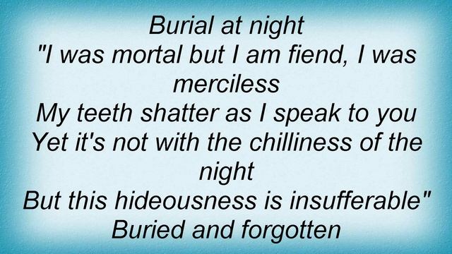 Tiamat - Nocturnal Funeral Lyrics смотреть онлайн