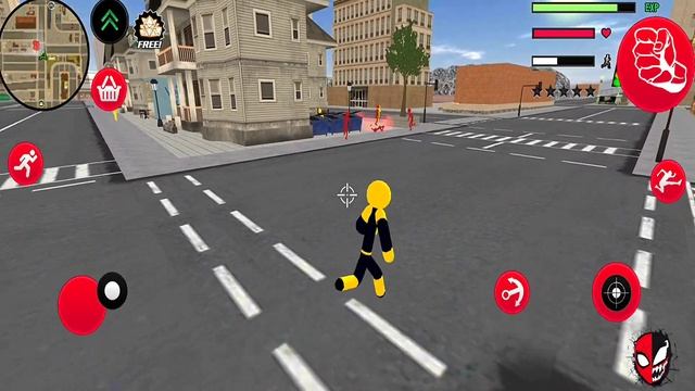 Mafia Spider Stickman Rope Hero Gangster #2 - Android Gameplay смотреть онлайн