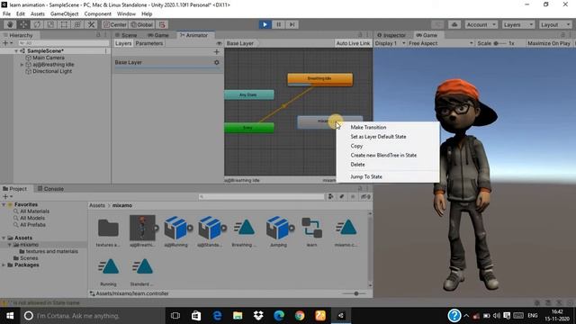 Animator Controller to control animation in Unity3d || how to animate characters in unity3d смотреть онлайн