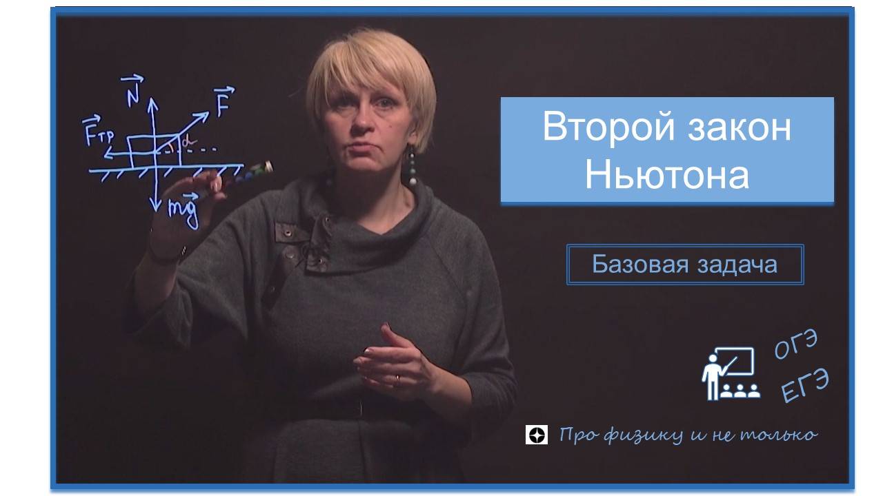 Второй закон Ньютона | Базовая задача | Алгоритм решения | ЕГЭ | ОГЭ смотреть онлайн
