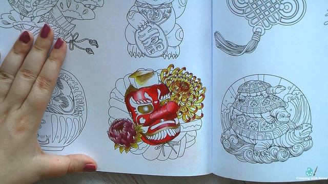 TENGU Coloring in 'Traumhaftes Asien' / Раскраска-антистресс смотреть онлайн