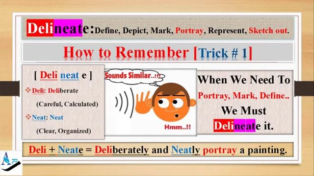 Delineate: How to Remember English vocabulary with tricks mnemonics synonyms antonyms examples смотреть онлайн