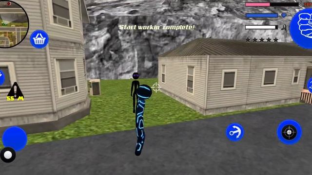 Neon Iron Stickman Rope Hero City Gangstar Mafia Crime смотреть онлайн