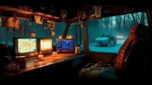 Another van used as an outpost. Dark cinematic space music in post apocalyptic atmosphere.