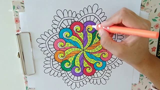 Расслабляющие узоры Антистресс #antistress #coloring #антистресс