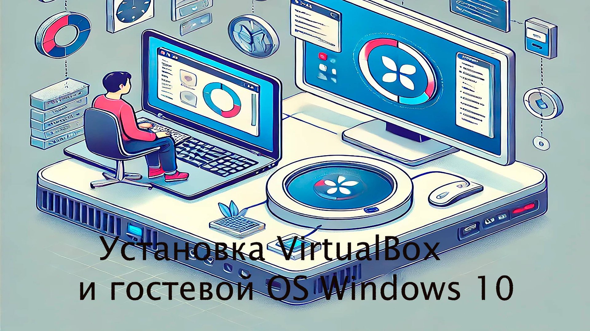 Установка VirtualBox 7.1.4 и гостевой OC Windows 10 (64-bit) смотреть онлайн