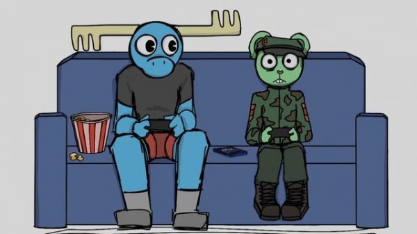 psycho teddy _ Flippy (Happy Tree Friends)