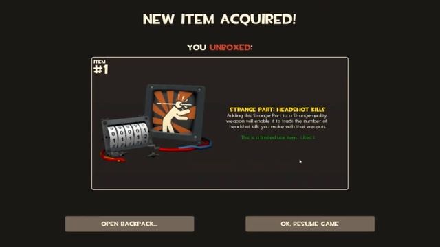 TF2 Unboxing - Strange Part: Headshot Kills смотреть онлайн
