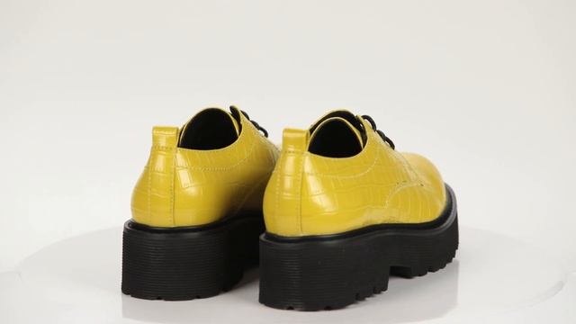 Желтые полуботинки из кожи на утолщенной подошве VS73-138410 смотреть онлайн