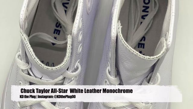 Converse All Star White Leather Monochrome Hi-Top смотреть онлайн