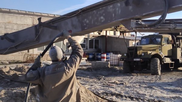 работа компрессора Cross Air Borey 180-10F давление 10 bar сопло 12.5мм