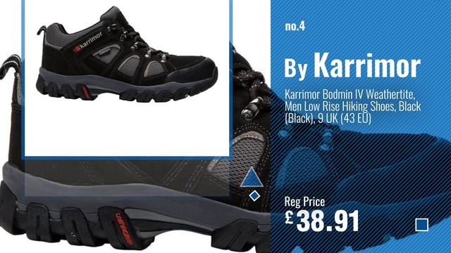 Top 10 Mens Trekking & Hiking Footwear [2018]: Karrimor Bodmin IV Weathertite, Men's Trekking And
