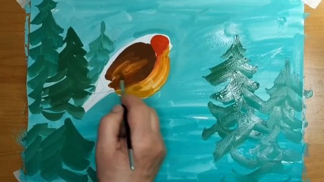 Мастер-класс по рисованию «Снегирь» смотреть онлайн