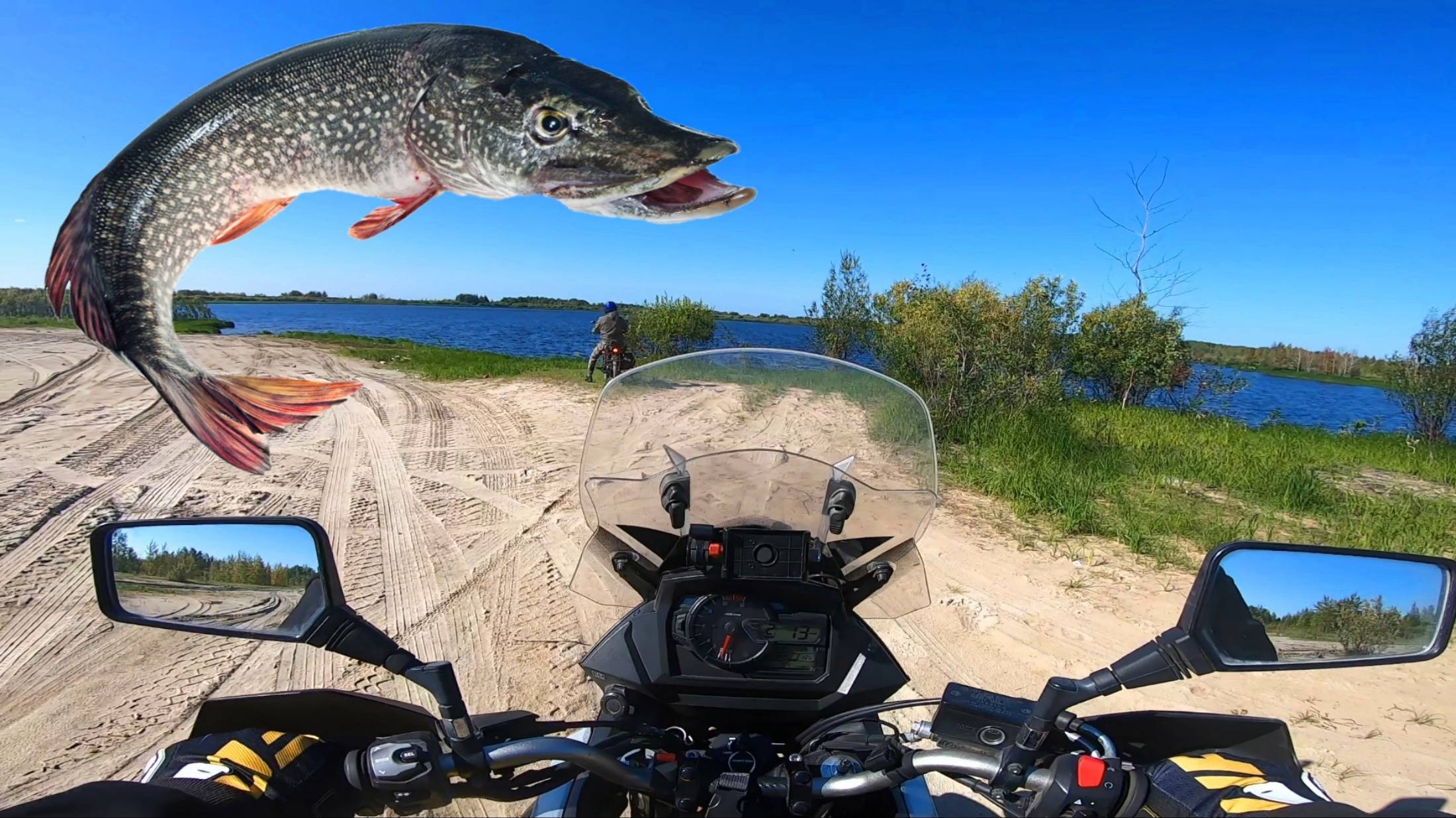 Мото Рыбалка, едем на Щучий Остров | Suzuki V-strom & Ямаха Пердящая