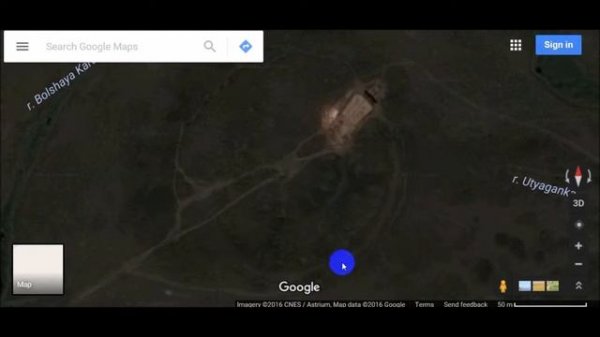 Arkaim Russia Stonehenge   Google Earth Аркаим