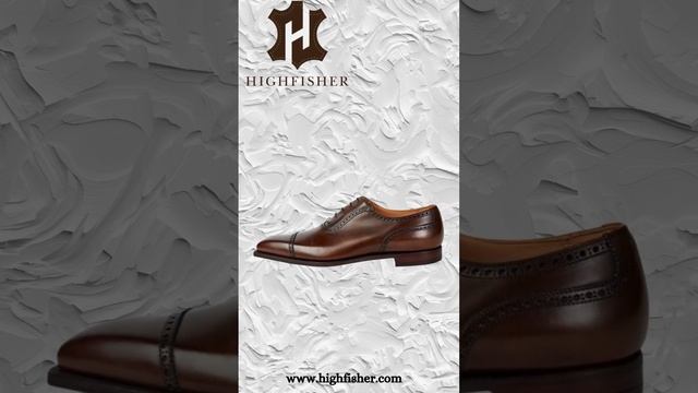 Handmade Brown Cap toe Lace up Oxford Shoes смотреть онлайн