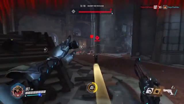 Overwatch: 2 quadrable McCree deadeye in 2min смотреть онлайн