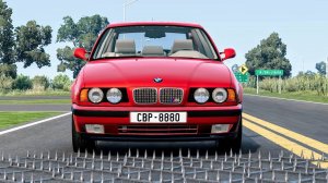 Массовые автокатастрофы с шипами на полосе #110 – BeamNG Drive