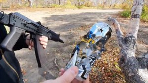 Стреляем из страйкбольного CYMA АКС-74У