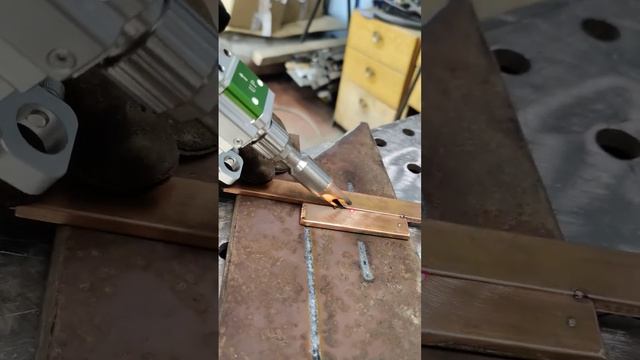 Лазерная сварка меди 4 мм. #laser #laserweldingmachine смотреть онлайн