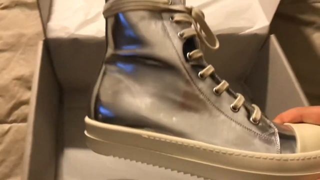 DRKSHDW By Rick Owens Chrome Ramones High Top