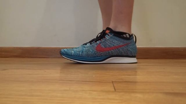 Nike Flyknit Racer Neo Turquoise On Feet смотреть онлайн