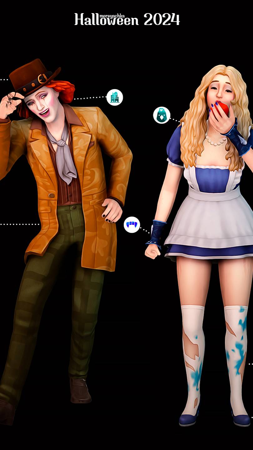Идеи нарядов для Хеллоуина 2024 🎃 #sims4 #thesims4 #outfitideas #nocc #симс4