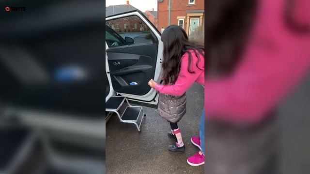 Girl With Cerebral Palsy Makes Her First Independent Journey To The Car