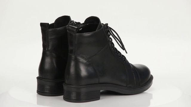 Черные ботинки из кожи на шнуровке F2V4 TY889-02P08 смотреть онлайн