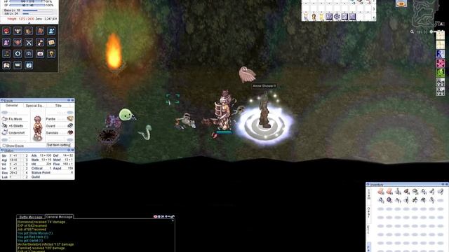 Ragnarok Transcendence - Gameplay in Payon Cave - Thief (Future Bow Rogue) смотреть онлайн