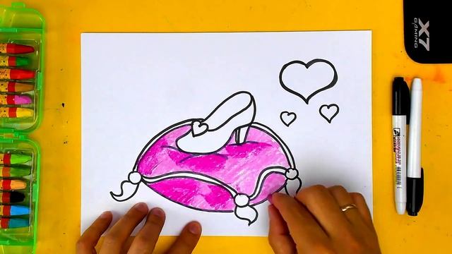 How to draw a Cinderella shoe смотреть онлайн
