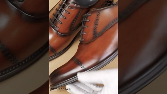 8 CM / 3.15 Inches CMR CHAMARIPA Height Increasing Shoes - Elevator Heels - Brown Men's Oxford Shoe смотреть онлайн