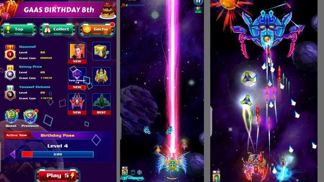 Galaxy Attack 👽 Alien Shooter 🥞 8th Birth Day Event! Level 4🚀 By Celarosh Gaming смотреть онлайн