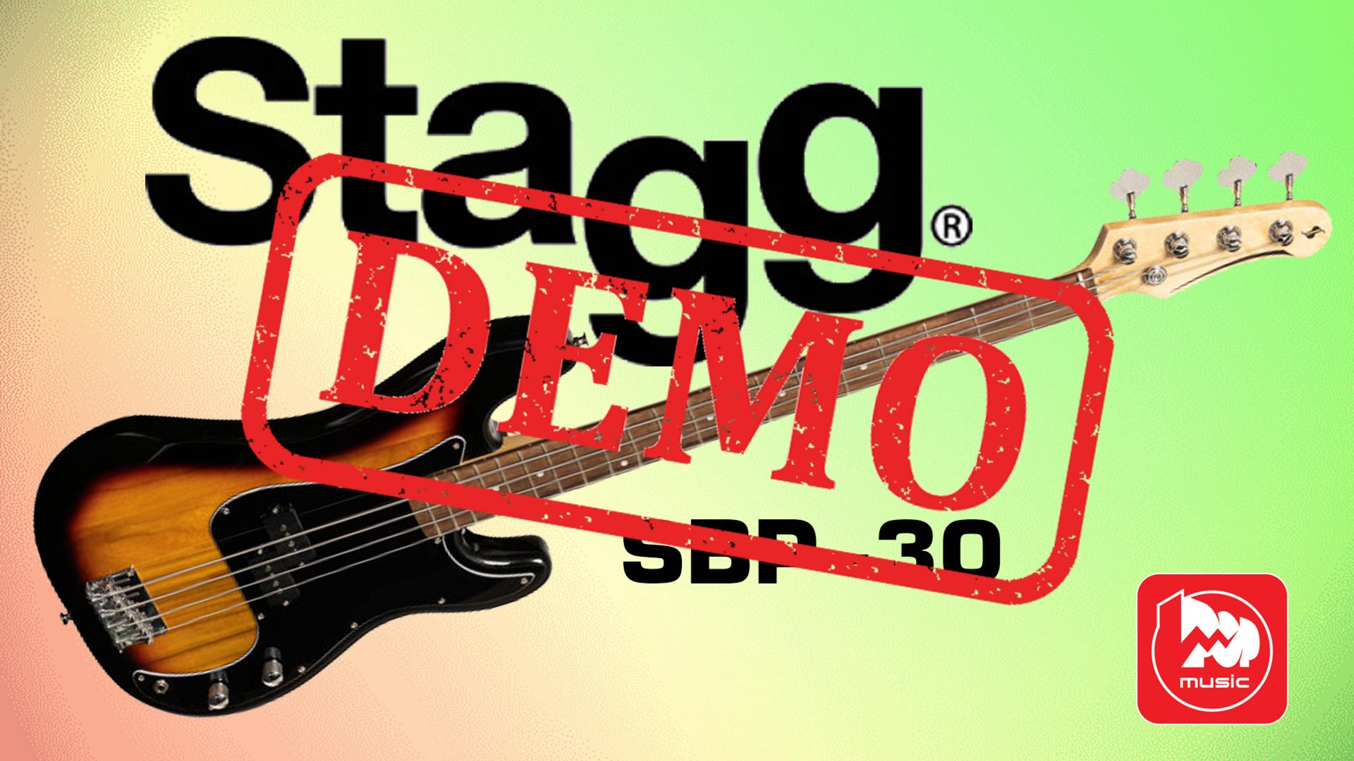 Бас-гитара STAGG SBP-30 - демонстрация звучания смотреть онлайн