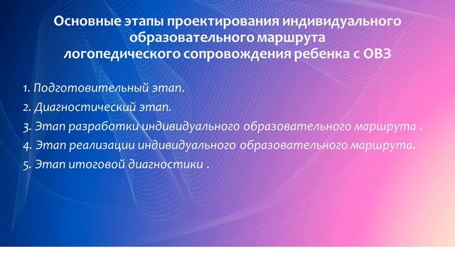 Индивидуальный образовательный маршрут логопедического сопровождения смотреть онлайн