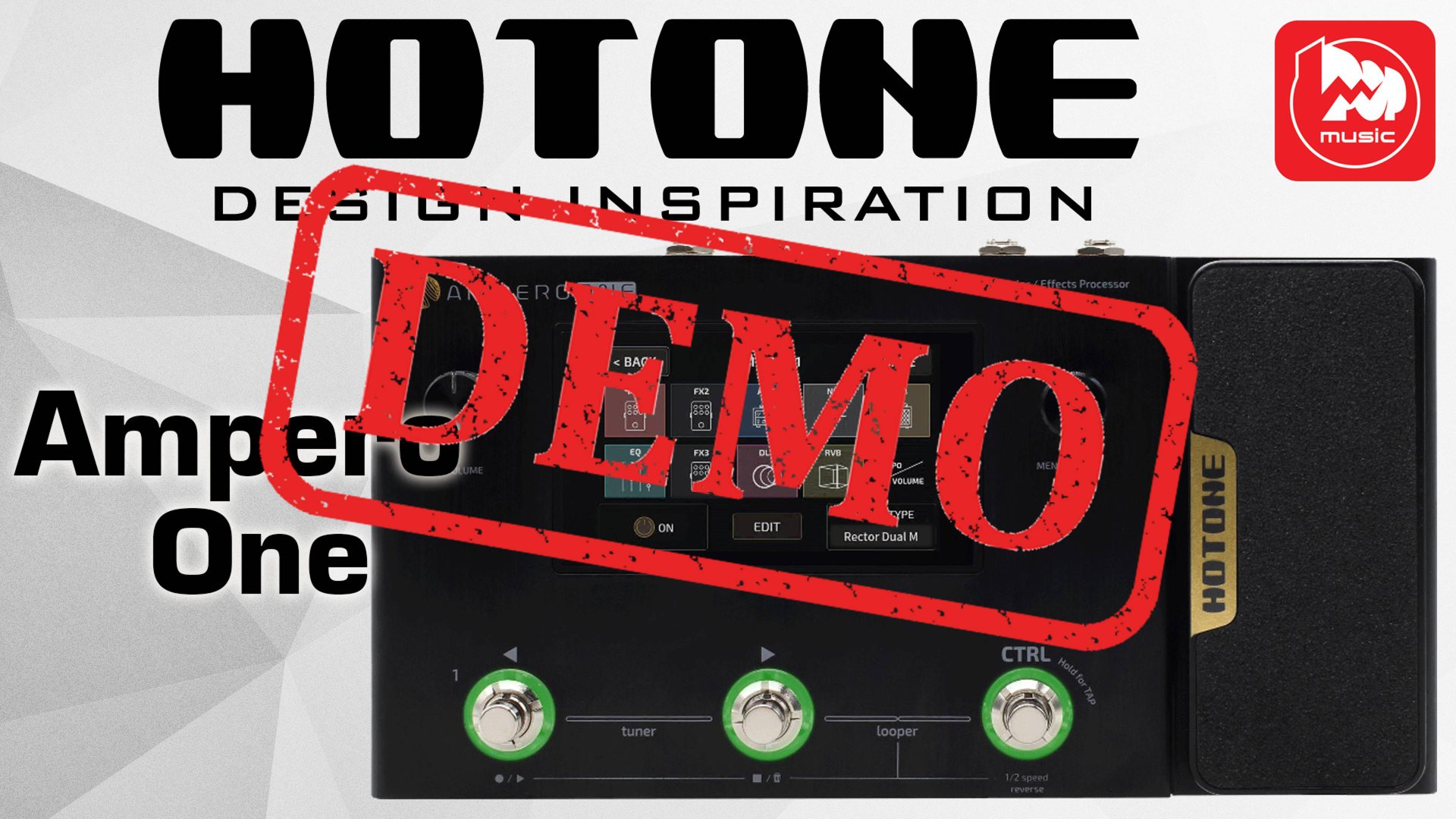 Гитарный процессор HOTONE Ampero One - демонстрация звучания смотреть онлайн