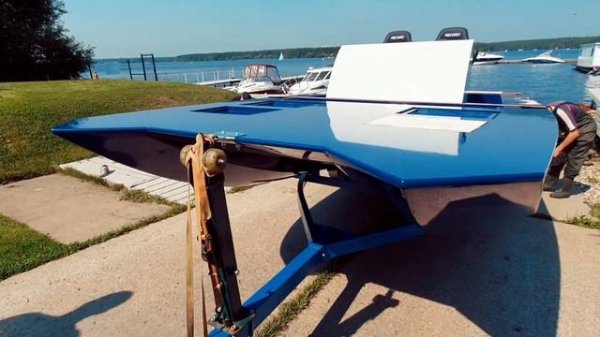 NaVode ходовые испытания скоростного катамарана сделанного своими руками.