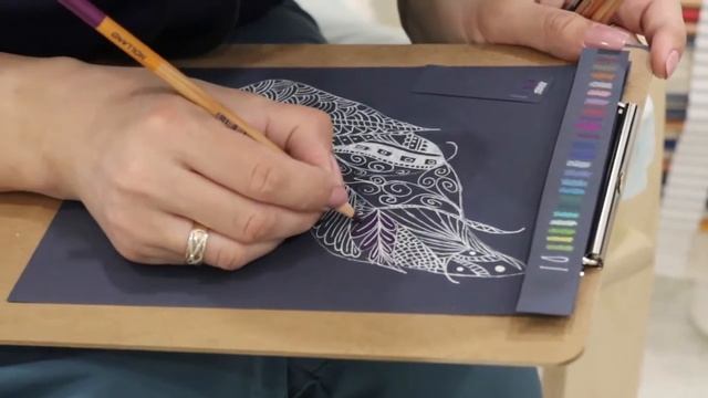 Дзен-рисование "Пёрышко". МК с Волгиной.