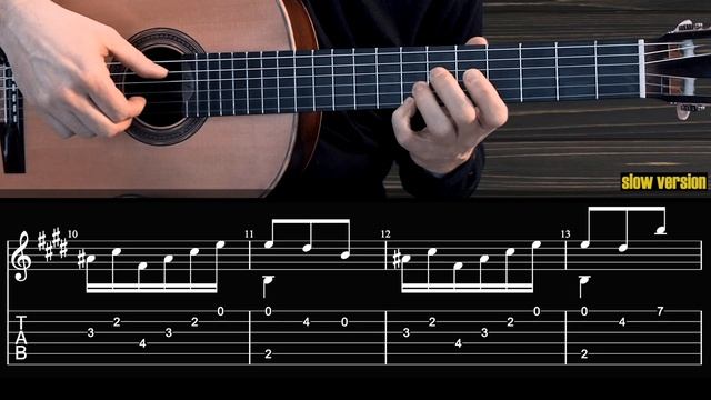 Etüde in E [F.Sor] Fingerstyle Lesson + TAB смотреть онлайн