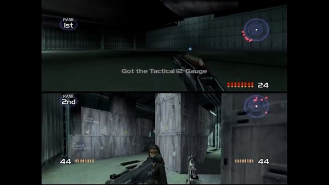 TimeSplitters 2 | Multiplayer Gameplay | Deathmatch | Splitscreen | Hangar