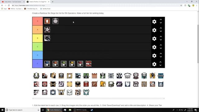 Rainbow Six Siege CONSOLE Operator Tier List (Opinionated) Part 1 смотреть онлайн